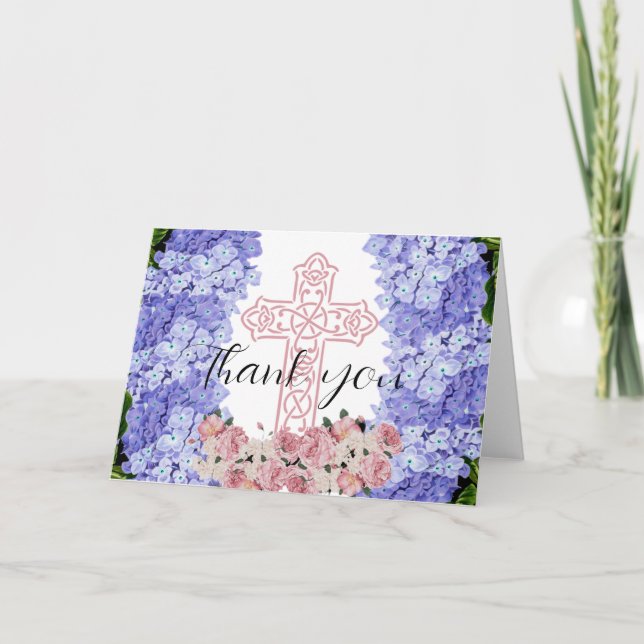 Nota de agradecimiento floral tranquila y pastel (Anverso)