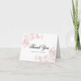 Nota de agradecimiento floral vintage doblada