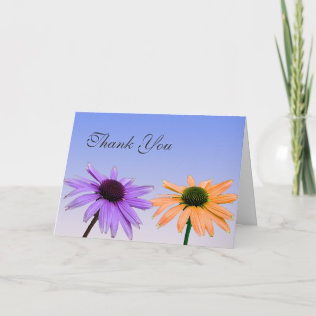 nota de agradecimiento, flores de margarita (Anverso)