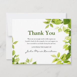 Nota de agradecimiento funerario   Naturaleza