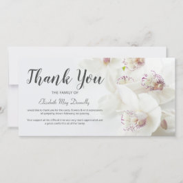 Nota de agradecimiento funerario | Orchid Bereavem