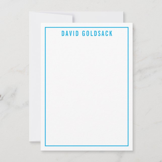 NOTA DE AGRADECIMIENTO moderna simple nombre azul  (Anverso)