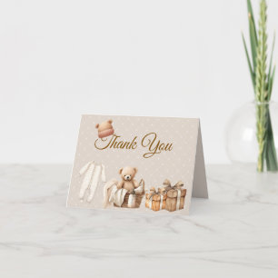 Nota de agradecimiento para Baby Shower del osito 