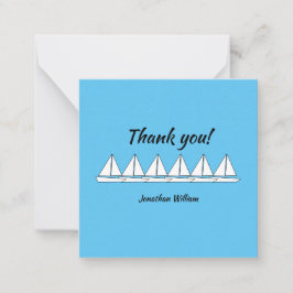 Nota de agradecimiento para el cumpleaños de barco