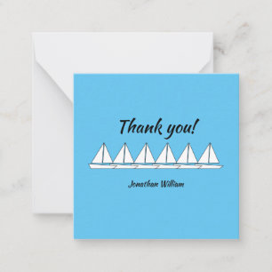 Nota de agradecimiento para el cumpleaños de barco