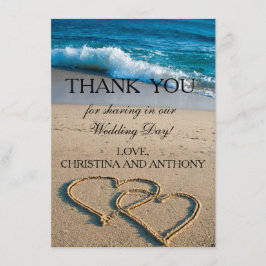 Nota de agradecimiento para la boda en la playa He