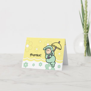 Nota de agradecimiento para regalo de bebé o ducha