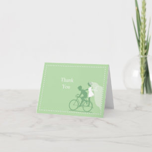 Nota de agradecimiento Peapod Green Bicycle Couple