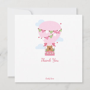 Nota de agradecimiento personalizada para baby sho