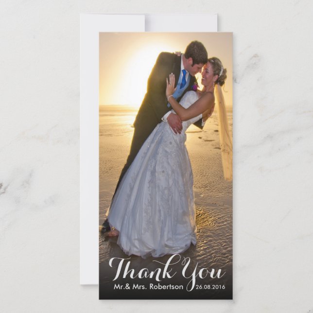 Nota de agradecimiento | Plantilla de fotografía s (Anverso)