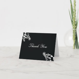 Nota de agradecimiento por Flourish en blanco y ne