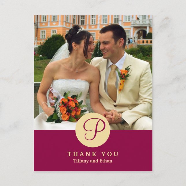 Nota de agradecimiento por monograma clásico del c (Anverso)