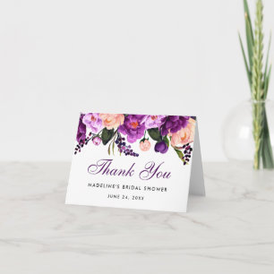 Nota de agradecimiento ultravioleta Morada Bridal 