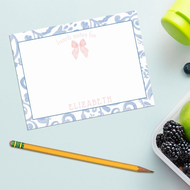 Nota de almuerzo personalizada para niños con flor (Subido por el creador)