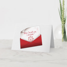 Nota De Amor De Aniversario En Sobre Rojo