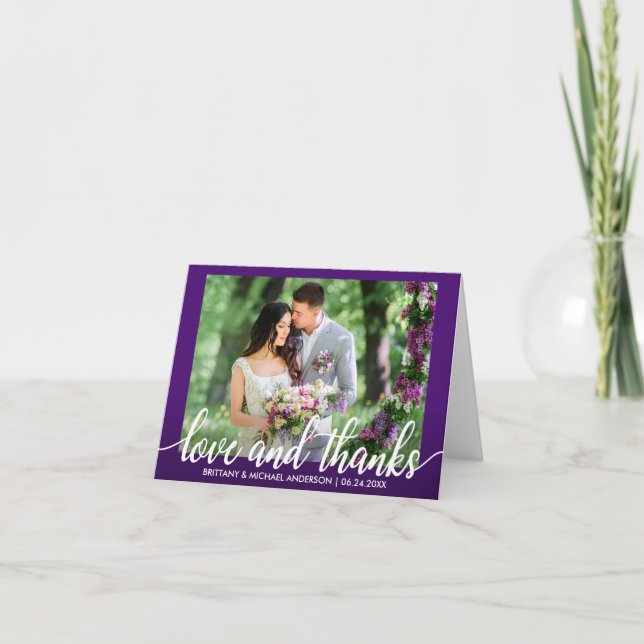 Nota de amor y agradecimiento de violeta ultraviol (Anverso)
