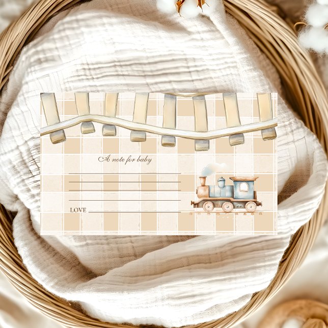 Nota de Baby Shower del tren de acuarela neutra pa (Subido por el creador)
