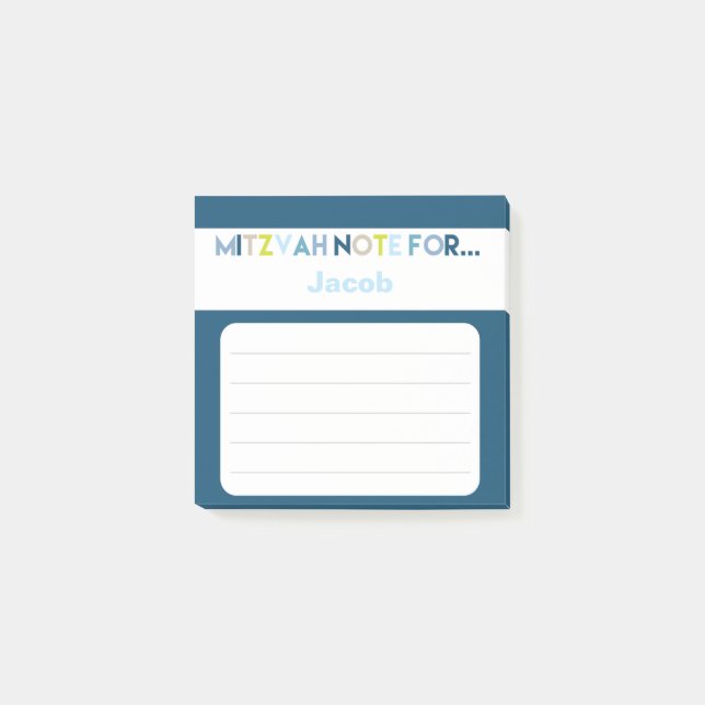 Nota de Blue Mitzvah: 3x3 Sticky Pad (Anverso)