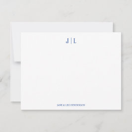Nota de boda de pareja con monograma personalizado