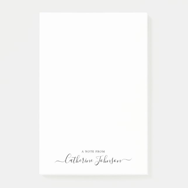 Nota De Caligrafía Elegante De Estilo Girly Modern (Anverso)