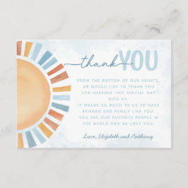 Nota de carta de agradecimiento Sunshine