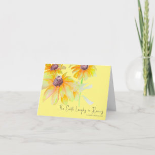 Nota de color amarillo floral