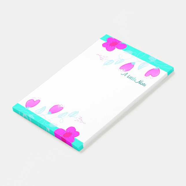 Nota de énfasis de corazón rosado (En perspectiva)