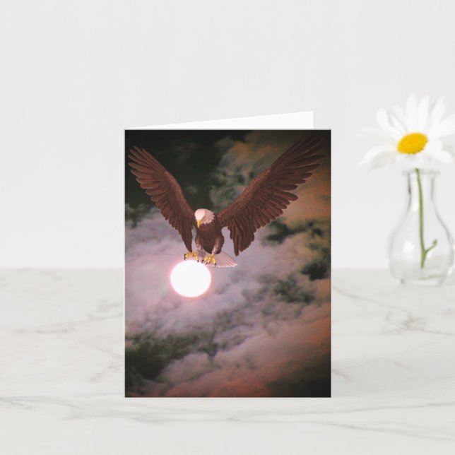 Nota de fantasía de luna llena del águila calva (Planta pequeña)