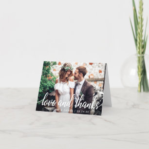 Nota de Foto de Agradecimiento de Boda de Amor y G