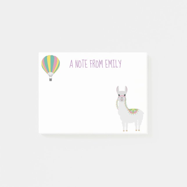 Nota de Globo Aerostático de Alpaca Adorable (Anverso)
