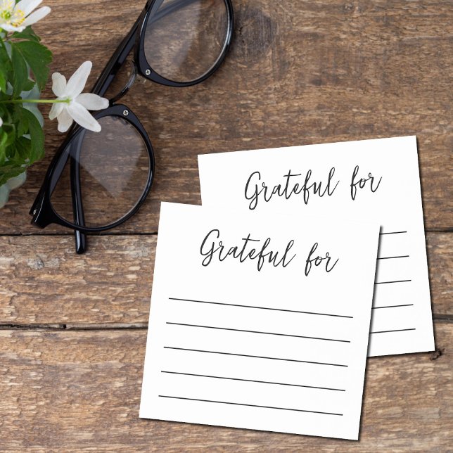 Nota de Gratitud Mínima Post-it (Simple Daily Gratitude Grateful For Post-it Note)