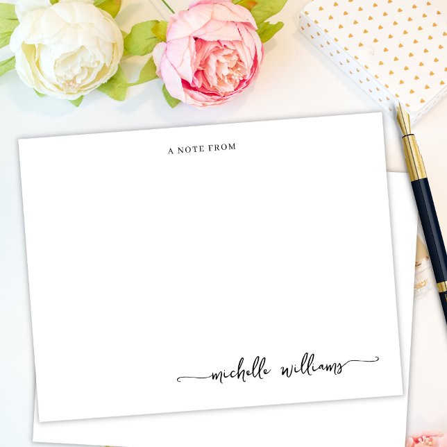 Nota De Guión De Caligrafía Mínima Elegante Girly  (Subido por el creador)