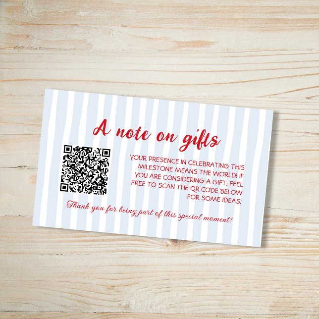 Nota De Hierro De Langostinos En La Fiesta De Grad (Crawfish Boil Note On Gifts Graduation Party Enclosure Card)