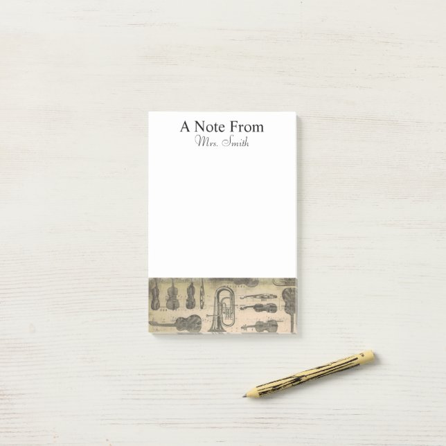 Nota De Hoja De Música Nota Tuba Violin Guitar (Escritorio)