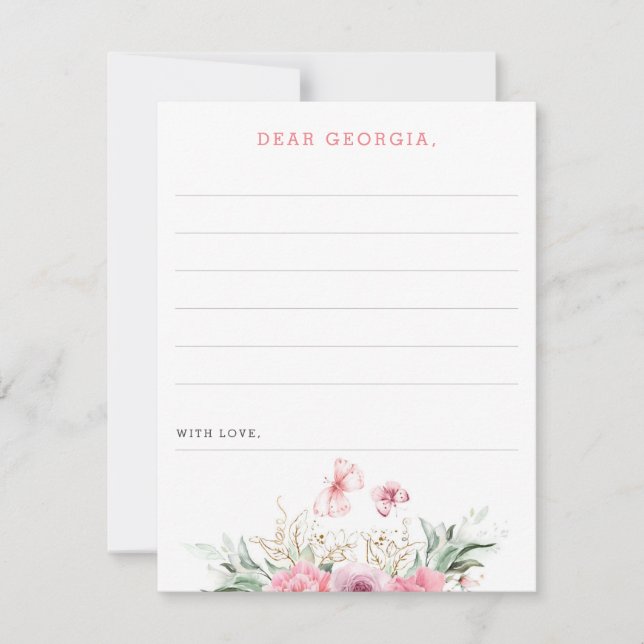 Nota de la fiesta de cumpleaños o mensaje para la  (Anverso)