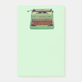 Nota de la máquina de escribir verde