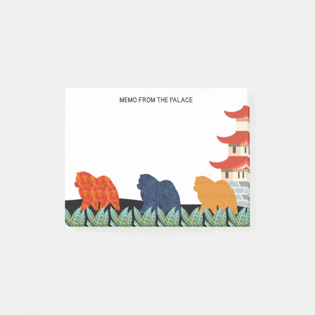 NOTA de las notas pegajosas del perro chino del (Anverso)