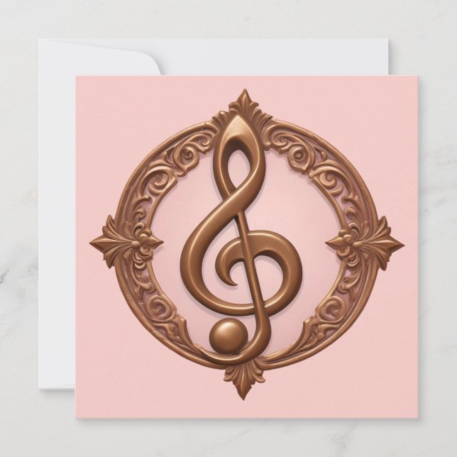 Nota de limpieza musical de texto de personalizado (Anverso)