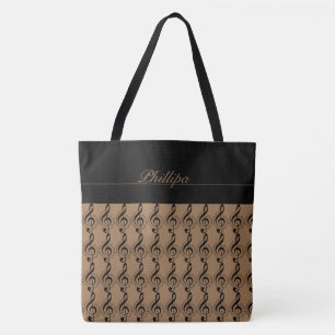 Nota de música Bolsa Monogramada Tote