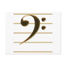 Nota de música Gold Bass Clef