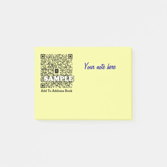 Nota de post-it con código de QR (Anverso)