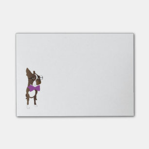 Nota de post-it de Boston Terrier