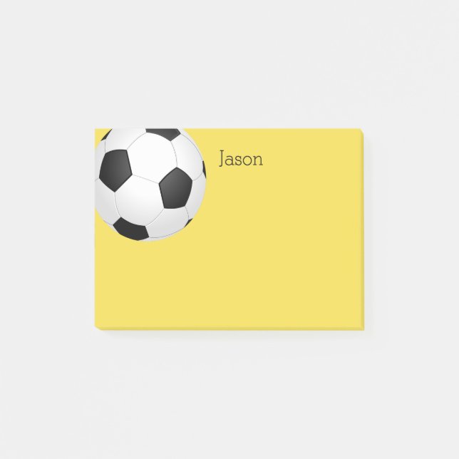 nota de post-it de encargo del balón de fútbol a (Anverso)