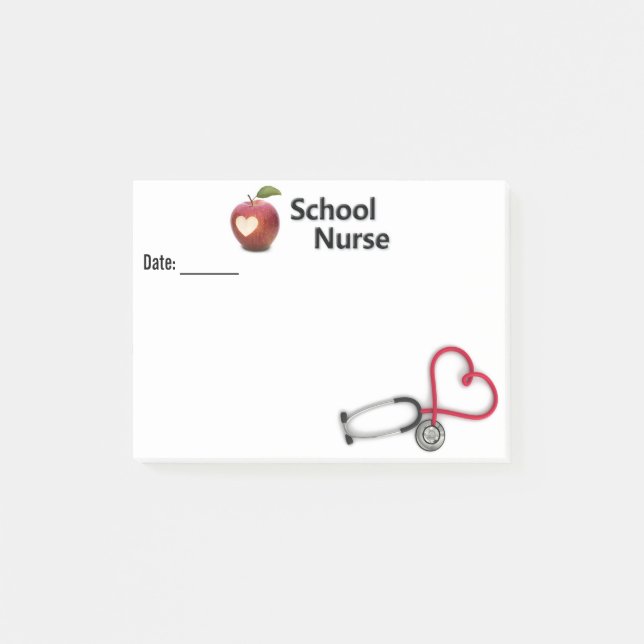 Nota de post-it de la enfermera de la escuela (Anverso)