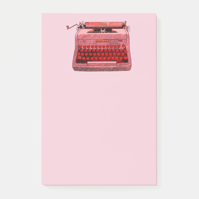 Nota de Post-It de Typewriter Rojo (Anverso)