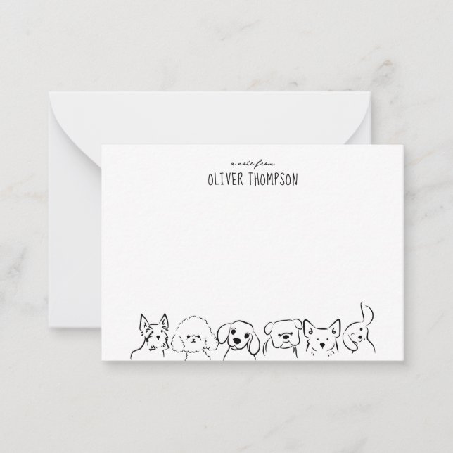 Nota de PRESUPUESTO de Boceto de Perro Animal Ador (Anverso)