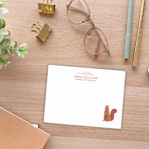 Nota de recordatorio del profesor de ardilla