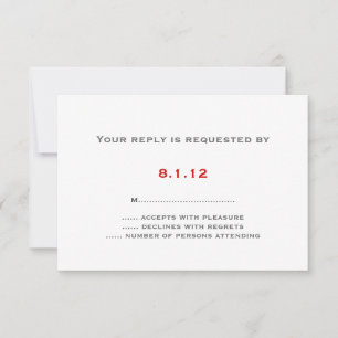 Nota de RSVP de Boda Floral Elegancia Carmesí