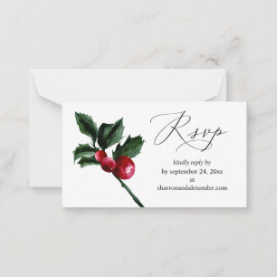 Nota de RSVP de la Comida de 22SM de Holly Berry p