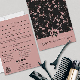 Nota de servicio de código QR Certificado de regal